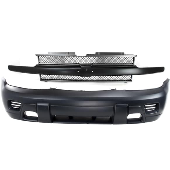 2002 Chevrolet Trailblazer LTZ - 2-Piece Kit Front Primed Bumper Cover,  Includes (1) Bumper Cover and (1) Grille