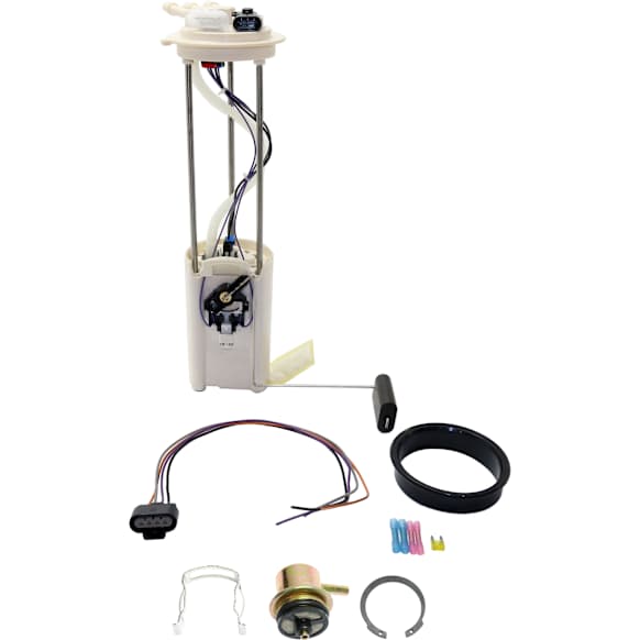 2002 Chevrolet Silverado 1500 - 2-Piece Kit Fuel Pump, with 2 Connectors, with 3 Tube Ports, with Code # TCF on Module, with Evaporative Emission, RPO Code EVA, Electric, With Fuel Sending Unit, 4.8L 8Cyl, Standard Cab Pickup,  Includes (1) Fuel Pressure Regulator and (1)