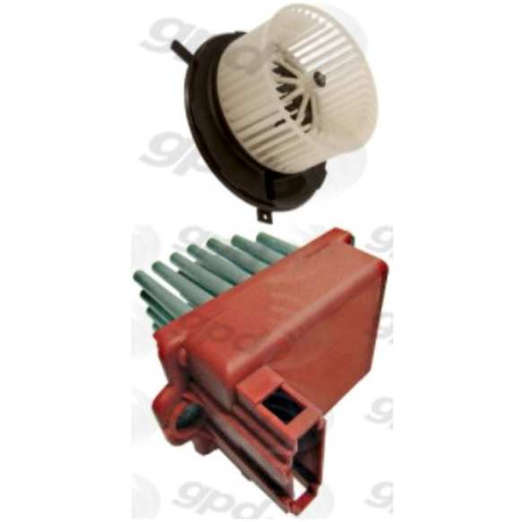 2009 Volkswagen Jetta - 2-Piece Kit Blower Motor, GAS, With Manual A.C. Control; Without Atc; With Blower Wheel