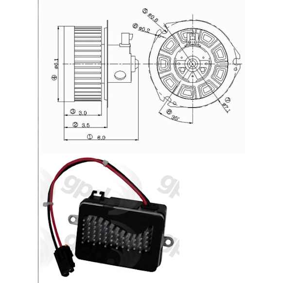 2002 Chevrolet Suburban 1500 - 2-Piece Kit Blower Motor, With Automatic Temperature Control