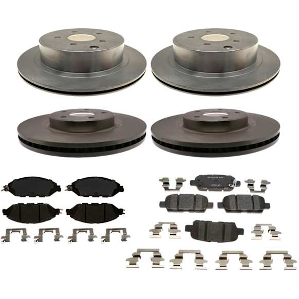 2017 Nissan Pathfinder - 4-Wheel Set Brake Disc and Pad Kit, Front-320 mm/Rear-308.1 mm, 3.5L 6Cyl, R-Line Series  Includes (2) Disc and (1) Pad Set