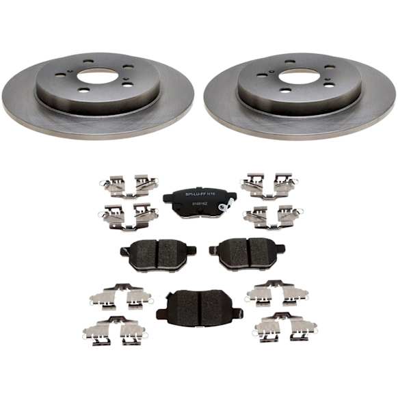 2017 Toyota Corolla - 2-Wheel Set Brake Disc and Pad Kit, 259.08 mm, 1.8L 4Cyl, R-Line Series  Includes (2) Disc and (1) Pad Set