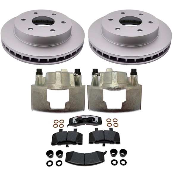 1999 Chevrolet Tahoe - 2-Wheel Set Front, Brake Disc and Caliper Kit, GAS, 4WD, With Police Package, Element3 Series  Includes (1) Brake Caliper, (1) Brake Pad Set, (2) Brake Disc