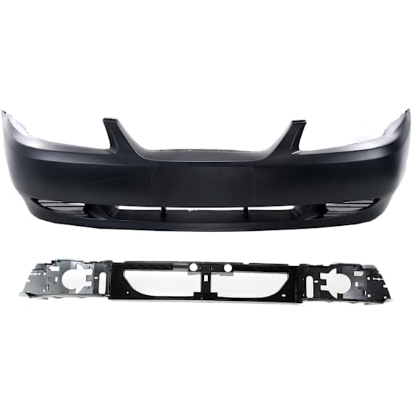 2000 Ford Mustang Base - 2-Piece Kit Front Primed Bumper Cover,  Includes (1) Bumper Cover and (1) Header Panel