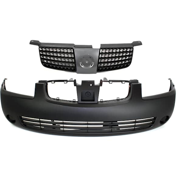 2-Piece Kit, Front Primed Bumper Cover, Includes (1) Bumper Cover and (1) Grille