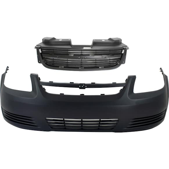 2005-2010 Chevrolet Cobalt - 2-Piece Kit, Front Primed Bumper Cover, Includes (1) Bumper Cover and (1) Grille