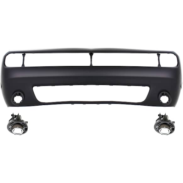 2015 Dodge Challenger R/T - 3-Piece Kit Front Primed Bumper Cover,  Includes (1) Bumper Cover and (2) Fog Light