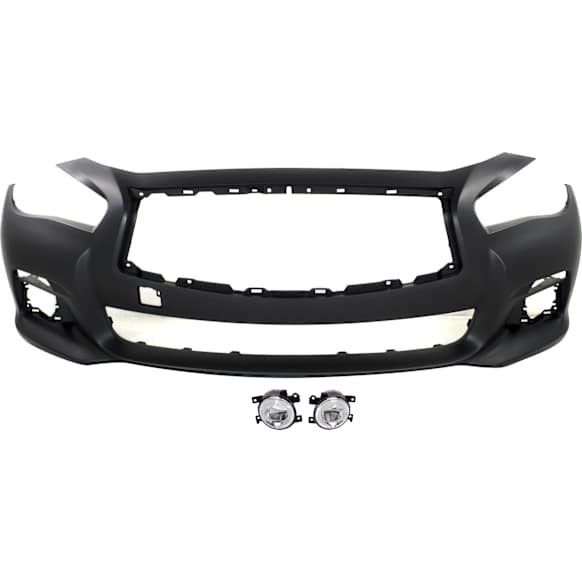 3-Piece Kit Front Primed Bumper Cover, Includes (1) Bumper Cover and (2) Fog Light
