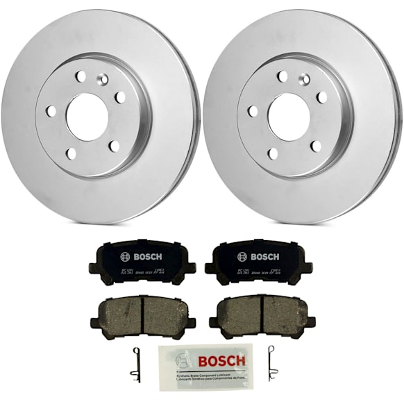 2012 Honda Pilot - 4-Piece Kit Rear Brake Disc and Pad Kit, Without Spreader Spring, 3.5L 6Cyl,  Includes (2) Brake Disc and (1) Brake Pad Set
