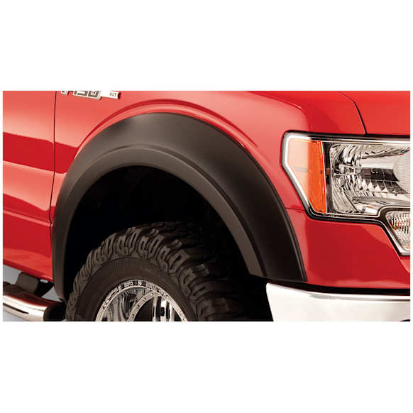 2012 Ford F-150 - Front, Driver and Passenger Side, Fender Flares, Styleside, Side Molding Modification Required, Tire Coverage 1.75 in., Black, Extend-A-Fender Series