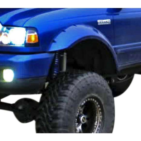 2002 Ford Ranger - Front, Driver and Passenger Side, Fender Flares, Styleside, With Screw Pocket, Tire Coverage 4 in., Black, Cut-Out Series