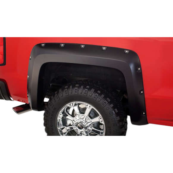 2016 Chevrolet Silverado 2500 HD - Rear, Driver and Passenger Side, Fender Flares, 78.8 in. Bed, Fleetside, Tire Coverage 1.75 in., Black, Pocket Style Series