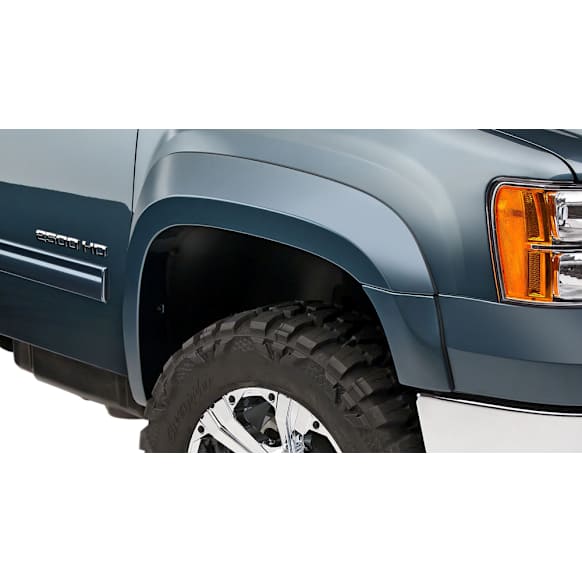 2008 GMC Sierra 2500 HD - Front and Rear, Driver and Passenger Side, Fender Flares, 97.6 in. Bed, Fleetside, Tire Coverage 1.75 in., Black, Extend-A-Fender Series