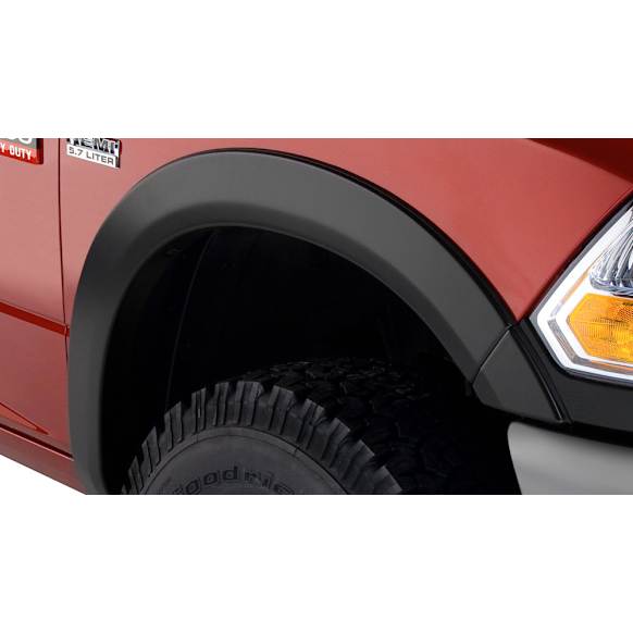 2014 Ram 2500 - Front and Rear, Driver and Passenger Side, Fender Flares, Fleetside, Tire Coverage 0.50 in., Dually Model, Black, OE Style Series