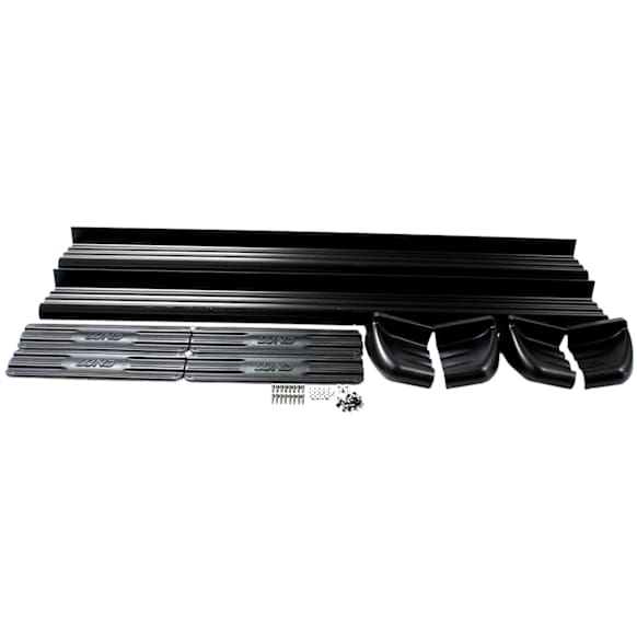 2017 Toyota Tacoma - Trailrunner Diamond Multi-Fit Series Running Boards, Powdercoated Black, Non-Powered, Aluminum, Set of 2