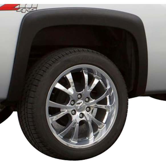 2004 Dodge Ram 1500 - Rear, Driver and Passenger Side, Fender Flares, Fleetside, Flare Height 4 in., Tire Coverage 1.25 in., Black, Elite SX-Sport Style Series