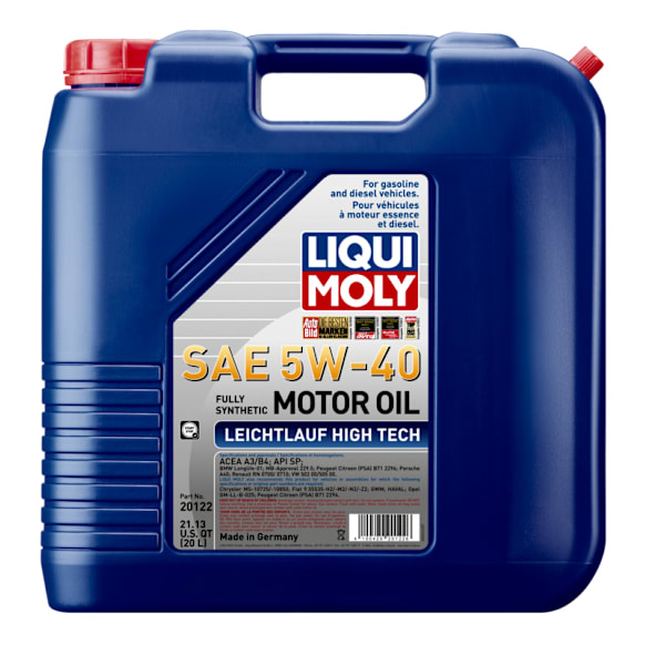 2013 Kia Soul - Full Synthetic Motor Oil, 20 Liters, Sold Individually, Leichtlauf High Tech Series