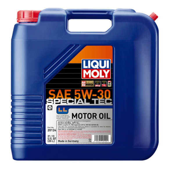 2013 BMW 528i - Full Synthetic Motor Oil, Application Temperature: Year-Round, Sold Individually, Special Tec LL Series