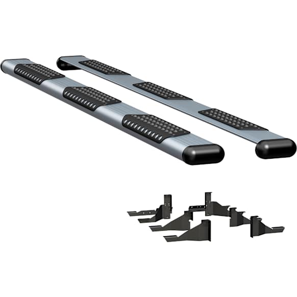 2017 Ram 1500 - O-Mega II 6 in. Series Running Boards, Powdercoated Silver, Non-Powered, Aluminum, Set of 2