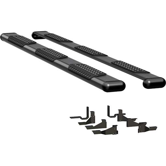 2015 GMC Sierra 3500 HD - O-Mega II 6 in. Series Running Boards, Powdercoated Textured Black, Non-Powered, Aluminum, Set of 2