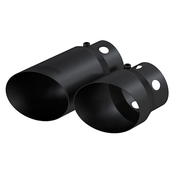 T5111BLK Exhaust Tip - Powdercoated Black, Made of 304 Stainless Steel, Direct Fit, Set of 2