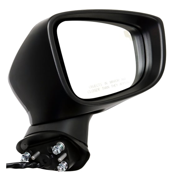 2014-2016 Mazda 3 - Passenger Side Mirror, Power, Manual Folding, Heated, Paintable, In-housing Signal Light, No Memory, No Puddle Light and Auto-Dimming, With BSD in Glass, Japan/Mexico Built Vehicles