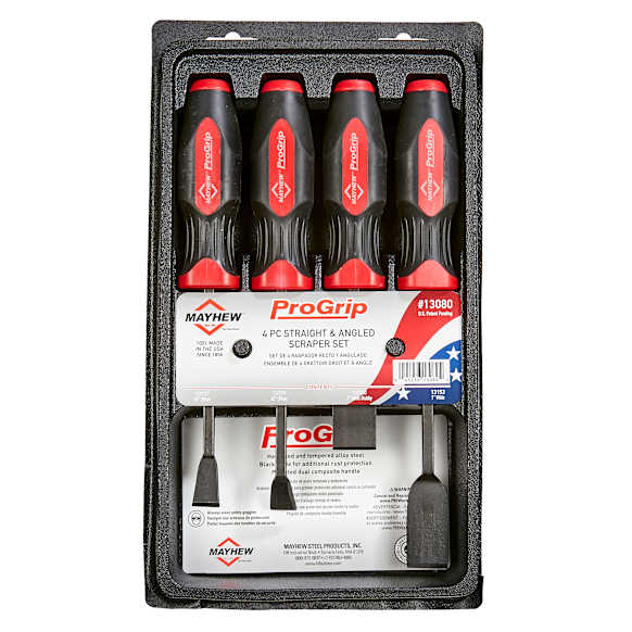 13080 ProGrip Straight and Angeled Scraper Set, 4 pcs.