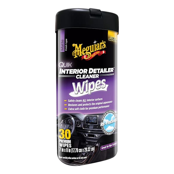 G13600 Quik Interior Detailer Cleaner Wipes, 25 Pack