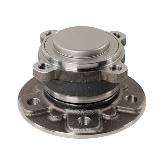 512640 Rear, Driver or Passenger Side Wheel Hub, 5 Lugs, With Bearing,, OE Replacement Series