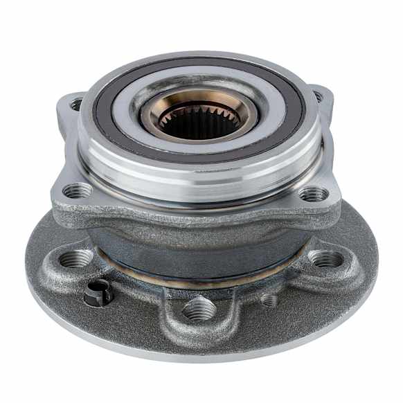 513363 Front, Driver or Passenger Side Wheel Hub, 5 Lugs, With Bearing, Sensor Included,, Problem Solver Series