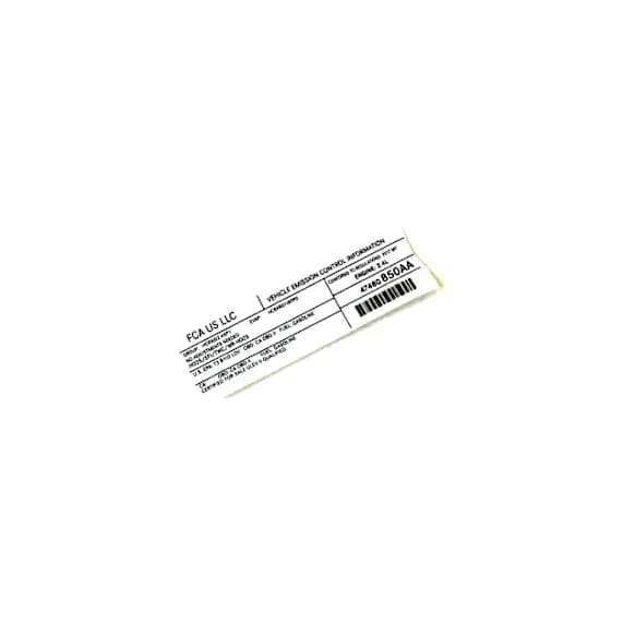 47480850AA Direct Fit Emission Label, Sold Individually