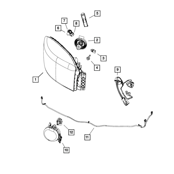 55277410AG Passenger Side Headlight