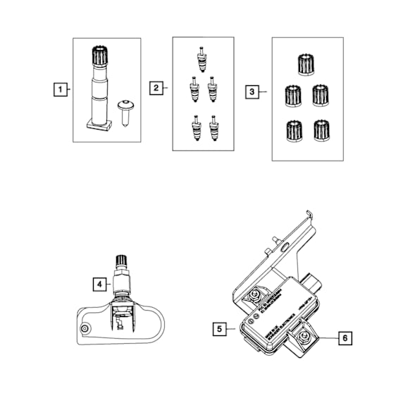 56029555AB Direct Fit Tire Pressure Monitoring System Control Unit, Sold Individually