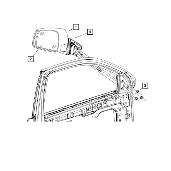 5VB44KXJAE Sport Utility Passenger Side Mirror