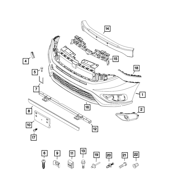 5YH25LXHAA Front Bumper