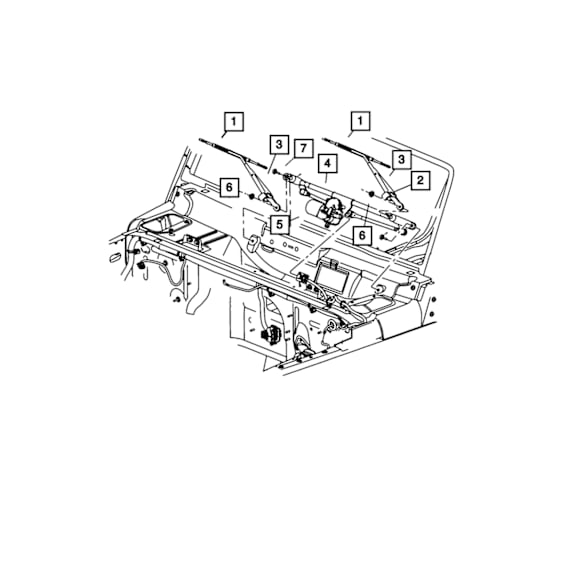 68002392AA OE Replacement Series Wiper Motor
