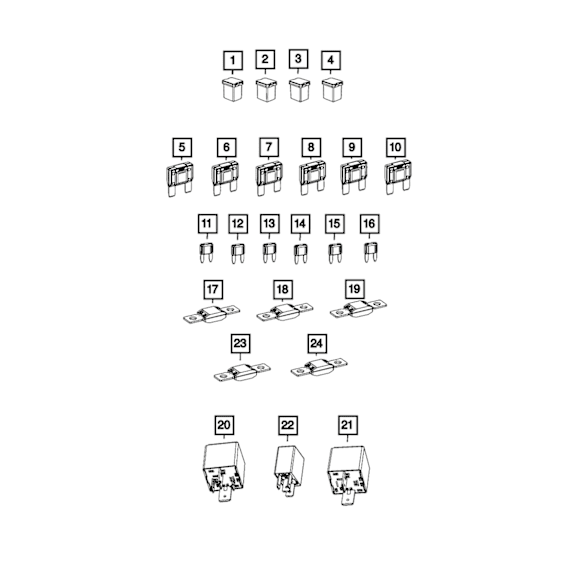 68094331AA Fuse - Sold individually