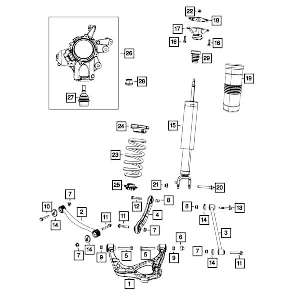 68330538AA Shock, OE Replacement Series