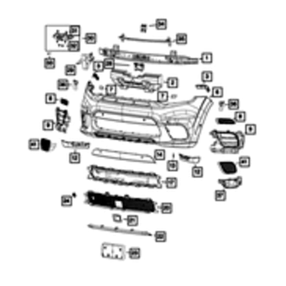 68335438AC Sport Utility Front, Upper Bumper