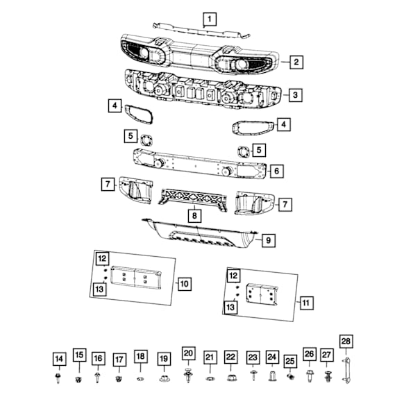 2020 Jeep Wrangler - Bumper Cover Bolt
