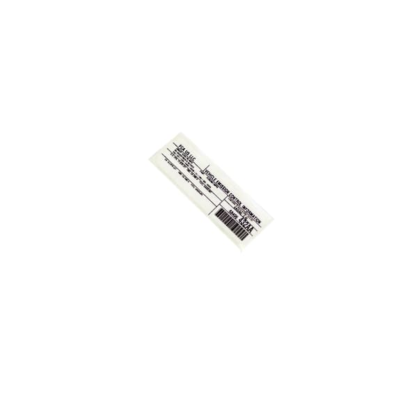 68406432AA Direct Fit Emission Label, Sold Individually