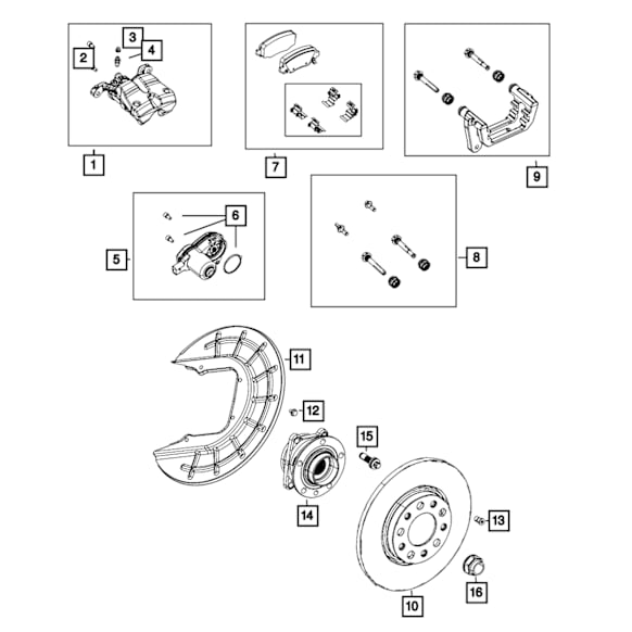 68549181AA Rear OE Replacement Series Semi-metallic Brake Pad Set