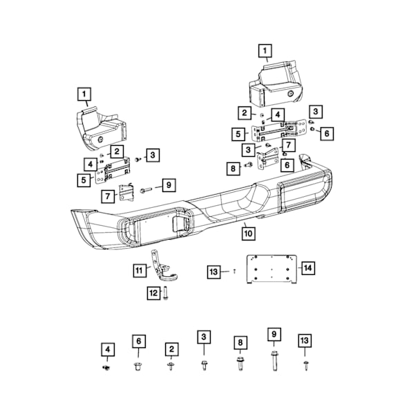6CE35RXFAC Sport Utility Rear Bumper