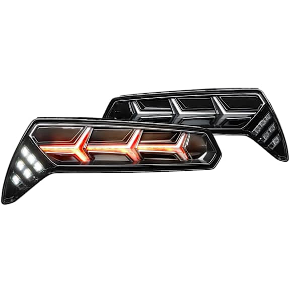 LF465 Driver and Passenger Side LED Tail Light, With bulb(s), Red Lens, XB LED Series