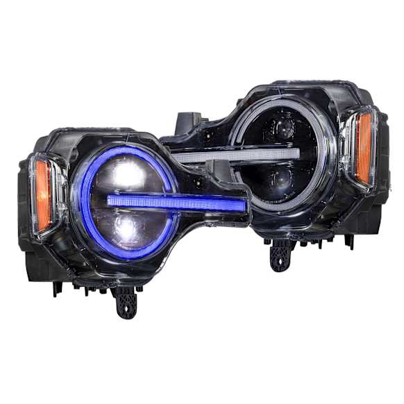 LF496 Driver and Passenger Side LED Headlight, With bulb(s), Clear Lens, Black Interior, XRGB LED