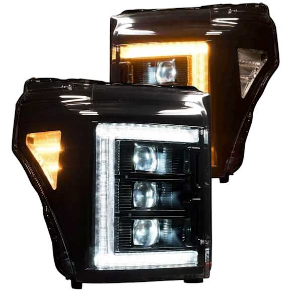 LF505-ASM Driver and Passenger Side Halogen/LED Headlight, Without bulb(s), Clear Lens, XB LED Series