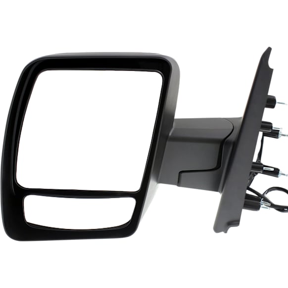 2021 Nissan NV3500 - Driver Side Mirror, Power Adjust, Non-Heated, Textured Black, Manual Folding, No Signal Light, With Blind Spot Glass, No Memory, No Puddle Light, No Auto-Dimming