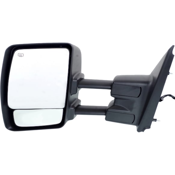 2015 Nissan NV2500 S - Driver Side Towing Mirror, Power Adjust, Heated, Chrome, Manual Folding, No Signal Light, With Blind Spot Glass, No Memory, No Puddle Light, No Auto-Dimming
