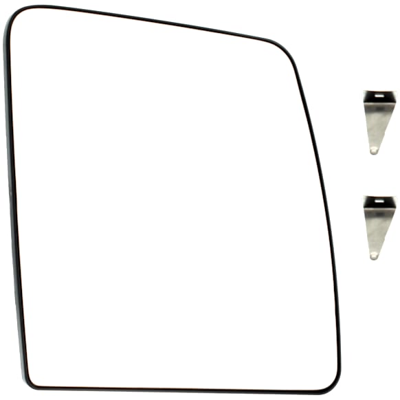 2012-2021 Nissan NV3500 - Passenger Side Mirror Glass, Non-Heated, Non-Towing, No Blind Spot Feature, Flat, Main glass; With Backing Plate, S Model, For Models With Standard Type Mirror