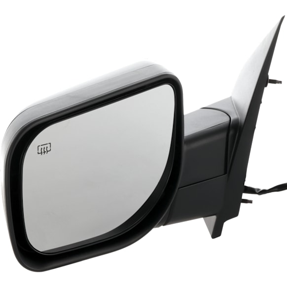 Driver Side Mirror, Power Adjust, Heated, Manual Folding, Textured Black, No Signal Light, No Memory, No Puddle Light, No Auto-Dimming, No Blind Spot Feature